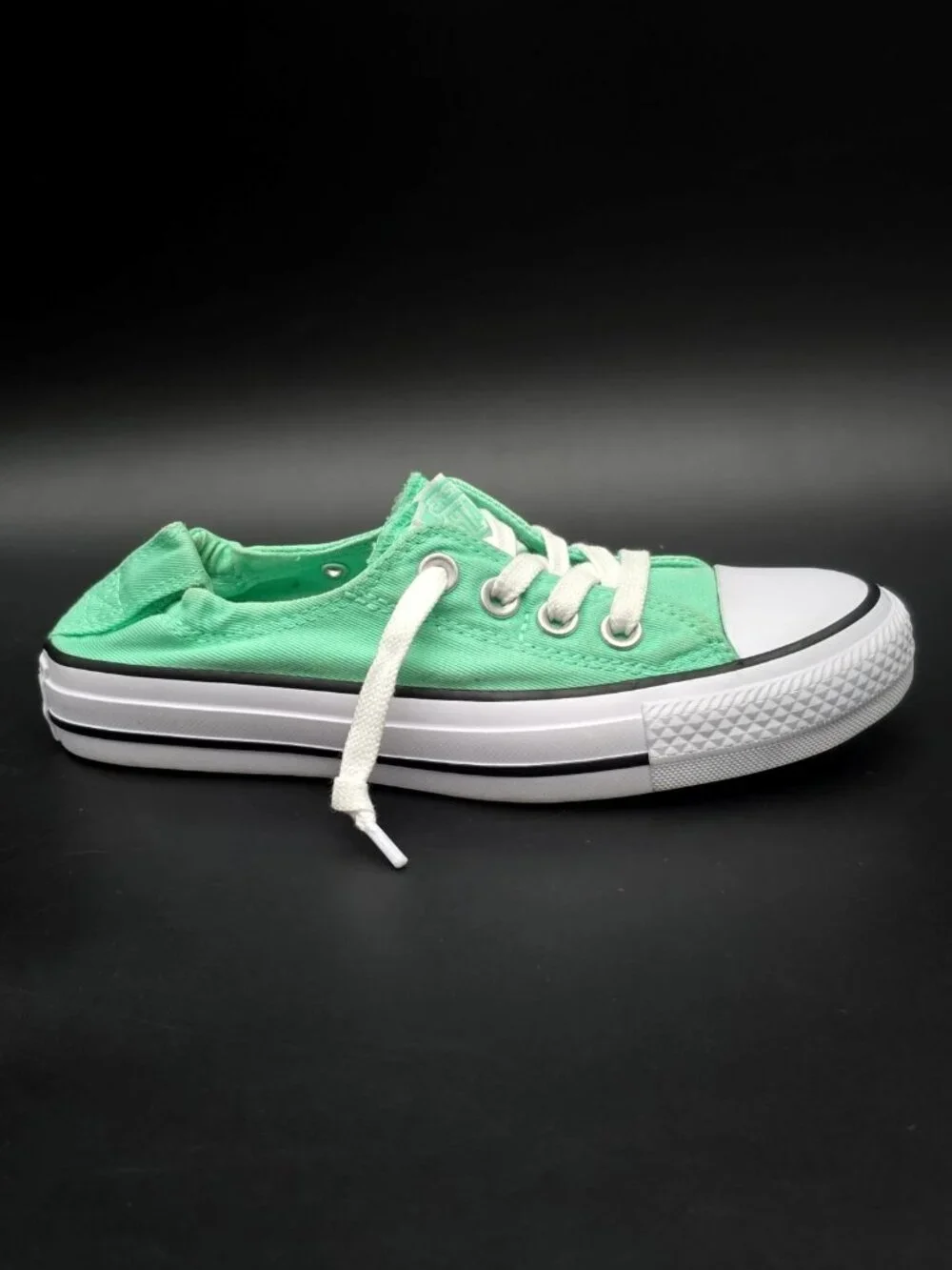 Converse Shoreline Elastic Back Canvas Mint Green Slip-On Sneakers Women's SZ 5 - Picture 10 of 12